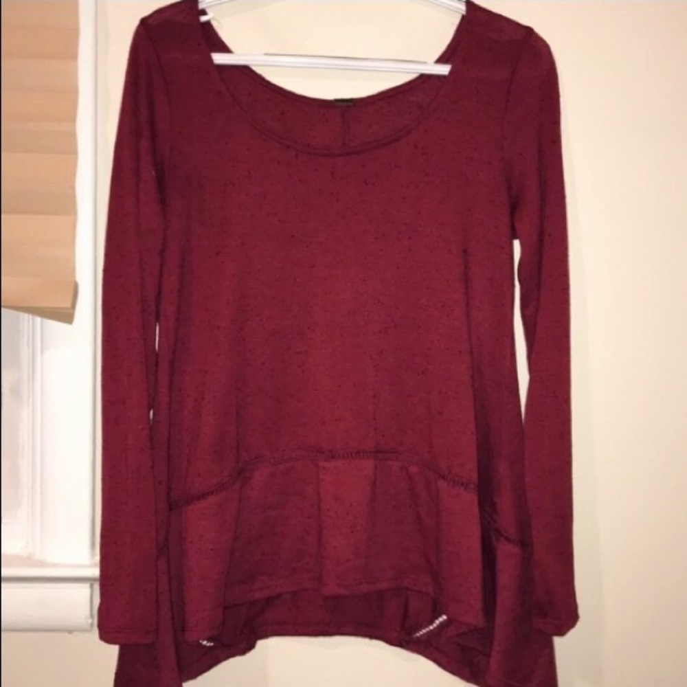 Flowy red top